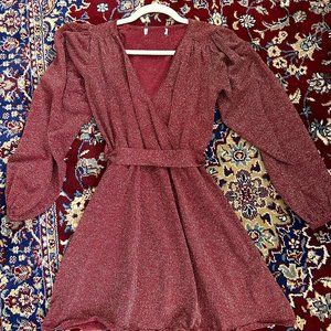 Red Glitter Holiday Dress